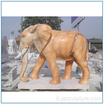 Natura Marmo Dimensione Vita Elephant Statue in vendita